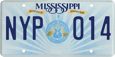 MS license plate NYP014