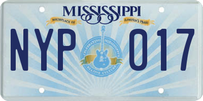 MS license plate NYP017