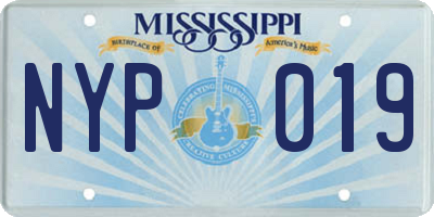 MS license plate NYP019