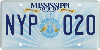 MS license plate NYP020