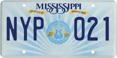 MS license plate NYP021