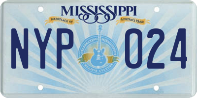 MS license plate NYP024