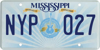 MS license plate NYP027