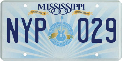 MS license plate NYP029