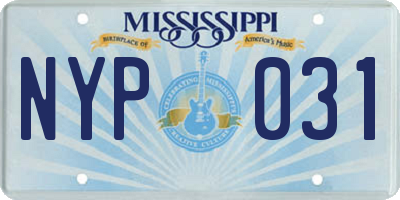 MS license plate NYP031