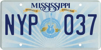 MS license plate NYP037