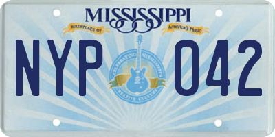 MS license plate NYP042
