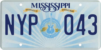 MS license plate NYP043