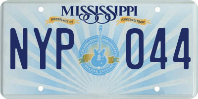 MS license plate NYP044