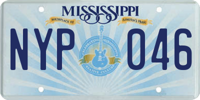 MS license plate NYP046