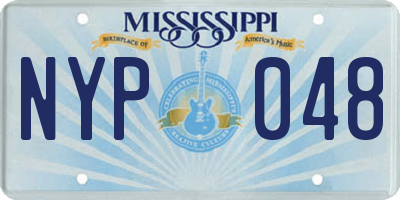 MS license plate NYP048