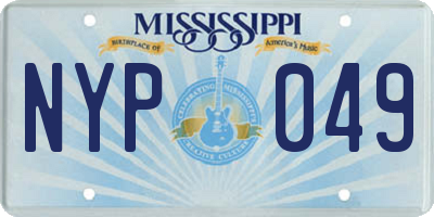 MS license plate NYP049