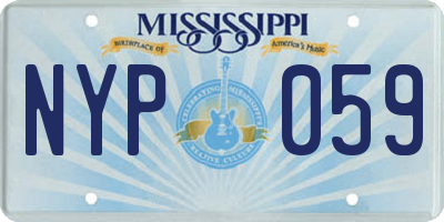 MS license plate NYP059