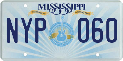 MS license plate NYP060