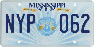 MS license plate NYP062