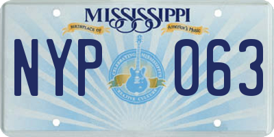 MS license plate NYP063