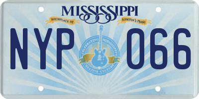 MS license plate NYP066