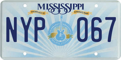 MS license plate NYP067