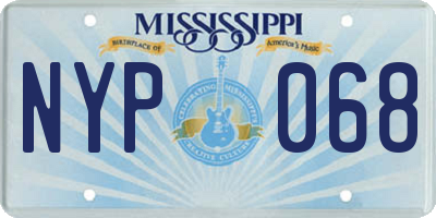 MS license plate NYP068