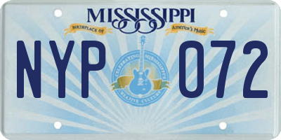 MS license plate NYP072