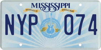 MS license plate NYP074