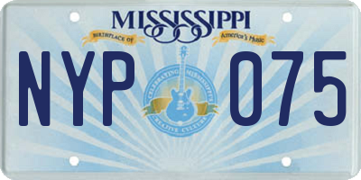 MS license plate NYP075