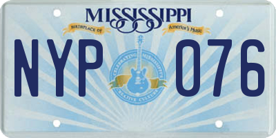MS license plate NYP076