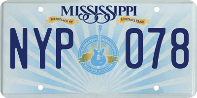 MS license plate NYP078