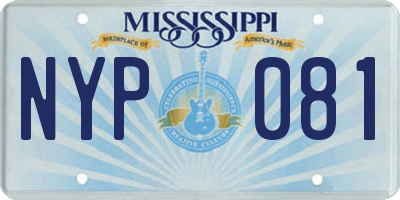 MS license plate NYP081