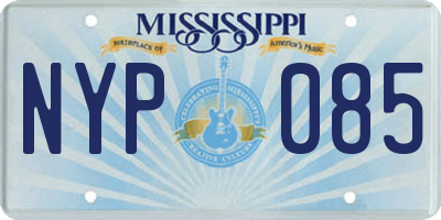 MS license plate NYP085