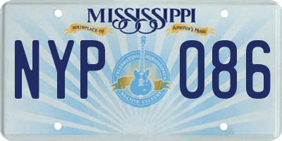 MS license plate NYP086
