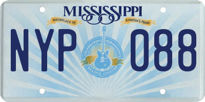 MS license plate NYP088