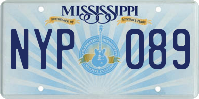 MS license plate NYP089