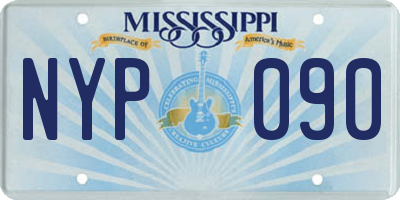 MS license plate NYP090