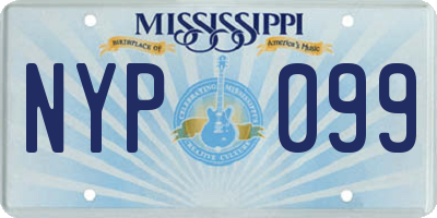 MS license plate NYP099