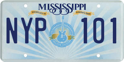 MS license plate NYP101