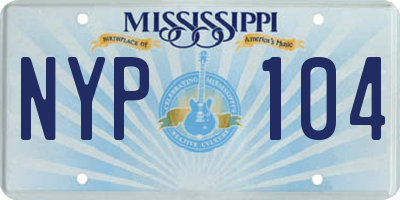 MS license plate NYP104