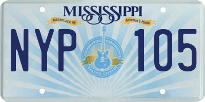 MS license plate NYP105