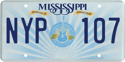 MS license plate NYP107