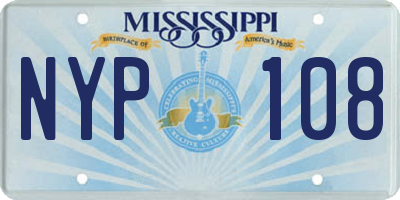 MS license plate NYP108