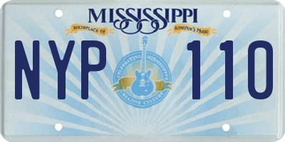 MS license plate NYP110