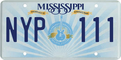 MS license plate NYP111