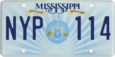 MS license plate NYP114