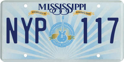 MS license plate NYP117