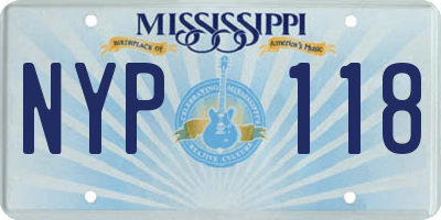 MS license plate NYP118