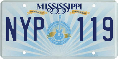 MS license plate NYP119