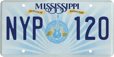 MS license plate NYP120