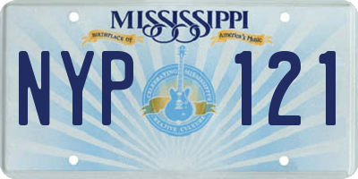 MS license plate NYP121