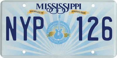 MS license plate NYP126
