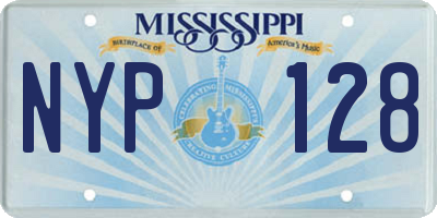 MS license plate NYP128